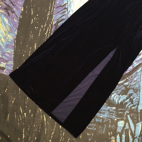 SOLD Vintage Velvet Blue Stunning 90s Retro Side - Picture 2 of 8